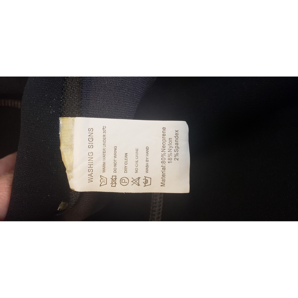 Neoprene Wet Suit Jacket Full Zip Mock Neck Collar Size 12 Blue/Yellow/ Black - Picture 12 of 12